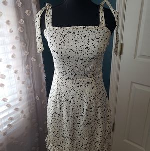 Nasty Gal speckled ivory and black mini dress 4